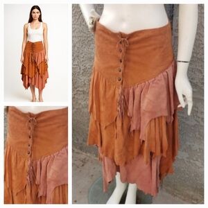 Gypsy‎ Suede Skirt, 😯not spell)))
